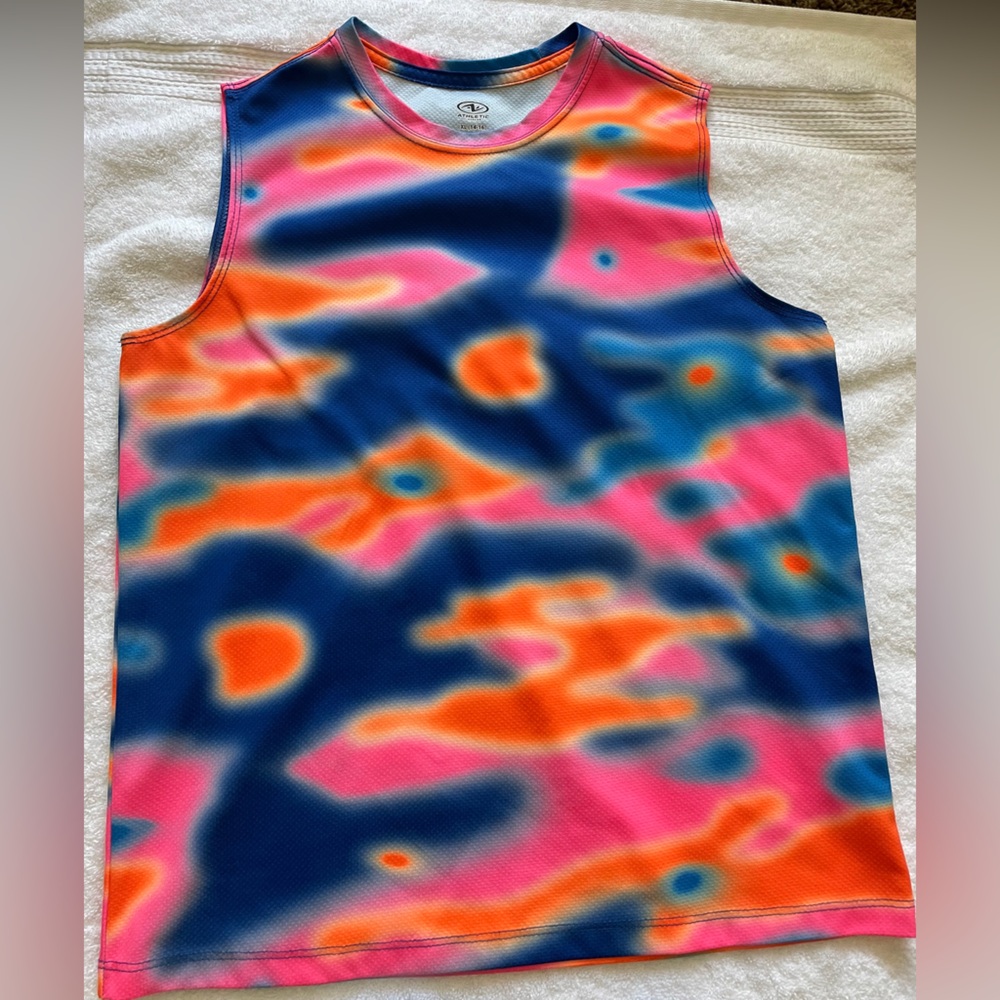 Kids Athletic Works Colorful Tie-Dye Tank Top